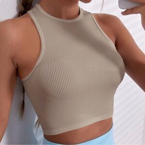 Garanimals Beige Ribbed Crop Top